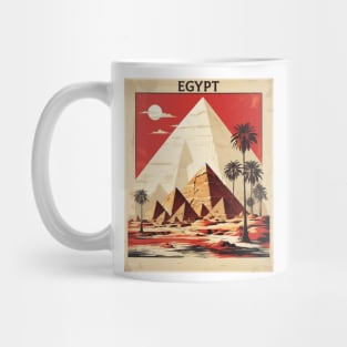 Pyramids of Giza Egypt Vintage Tourism Poster Mug